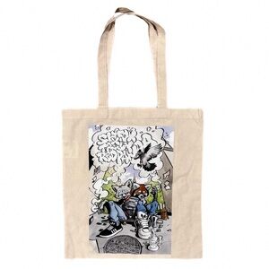 NEW - SLY FOX x Moodmats "Struly Red Panda" Graphic Canvas Reusable Tote Bag